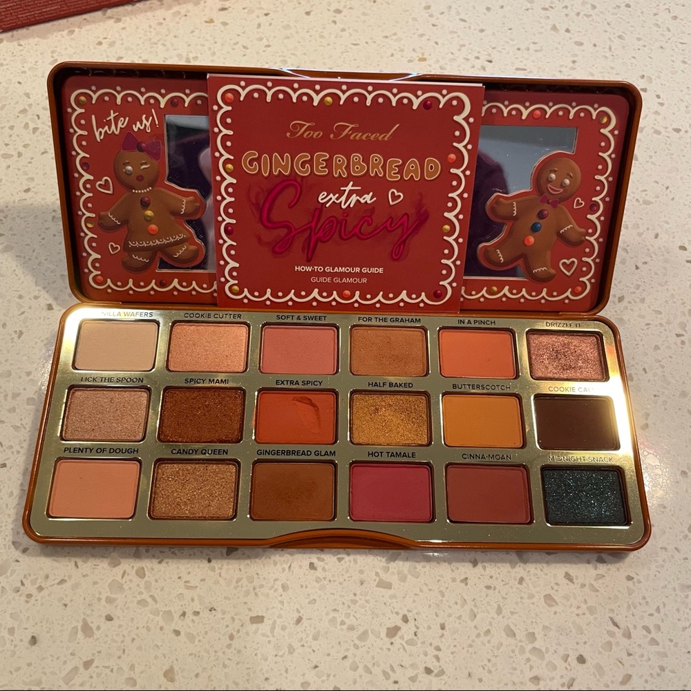Too Faced Gingerbread Extra Spicy Eyeshadow Palette EUC